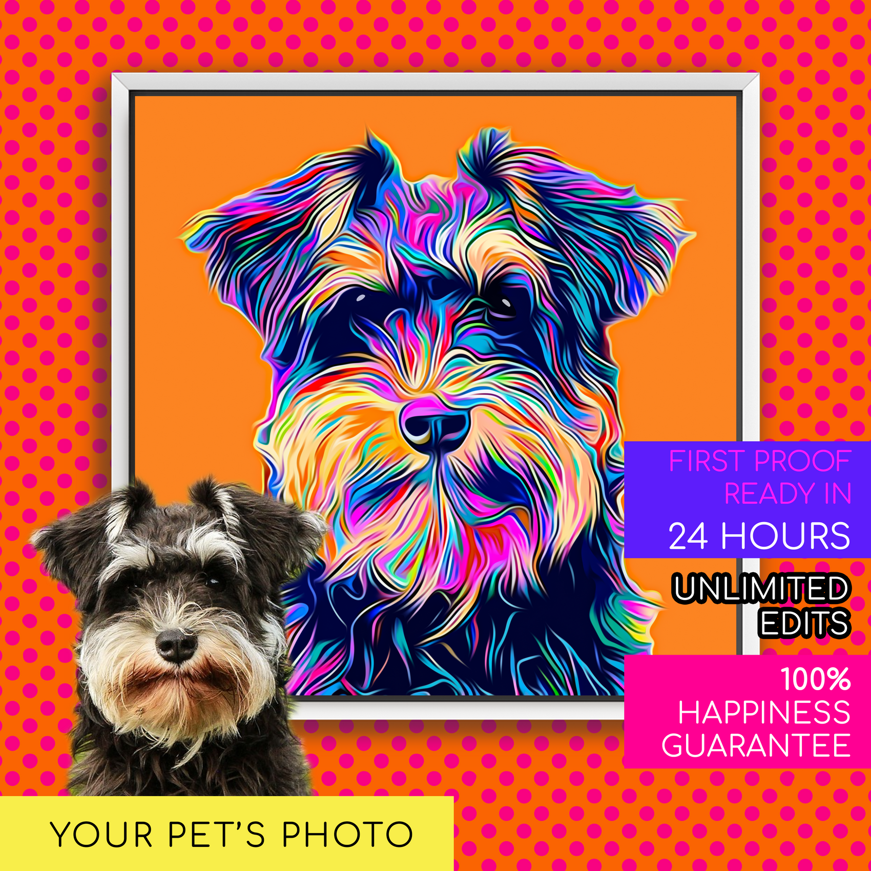 Custom POP Pet Portrait from Your Photo