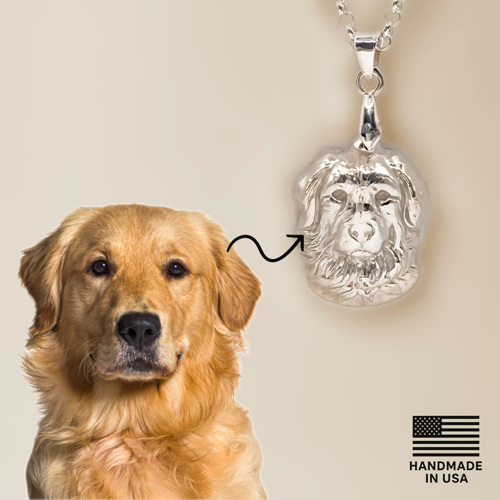 Close up dog pendant