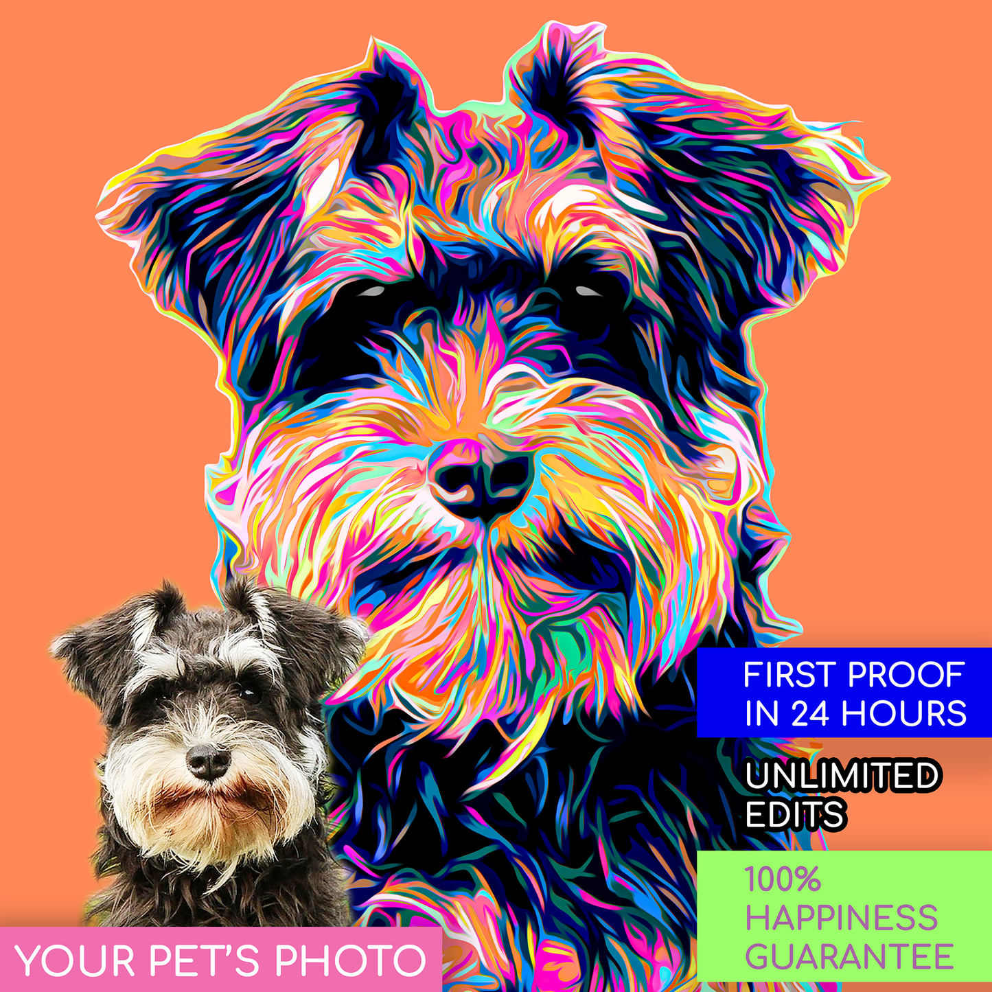 Custom POP Pet Portrait from Your Photo