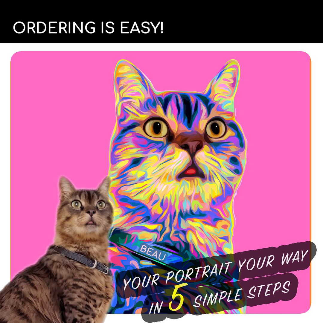 Custom POP Cat Portrait from Your Photo