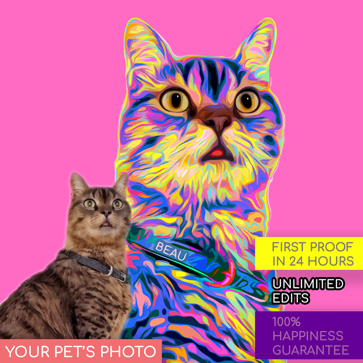 Custom POP Cat Portrait from Your Photo